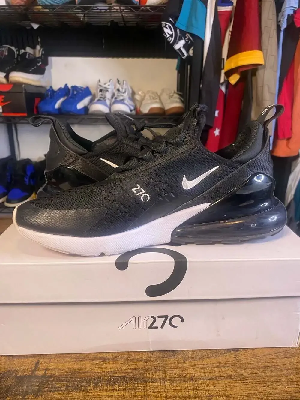 Nike Air Max 270 Black/Anthracite-White Running Shoes AH8050 002